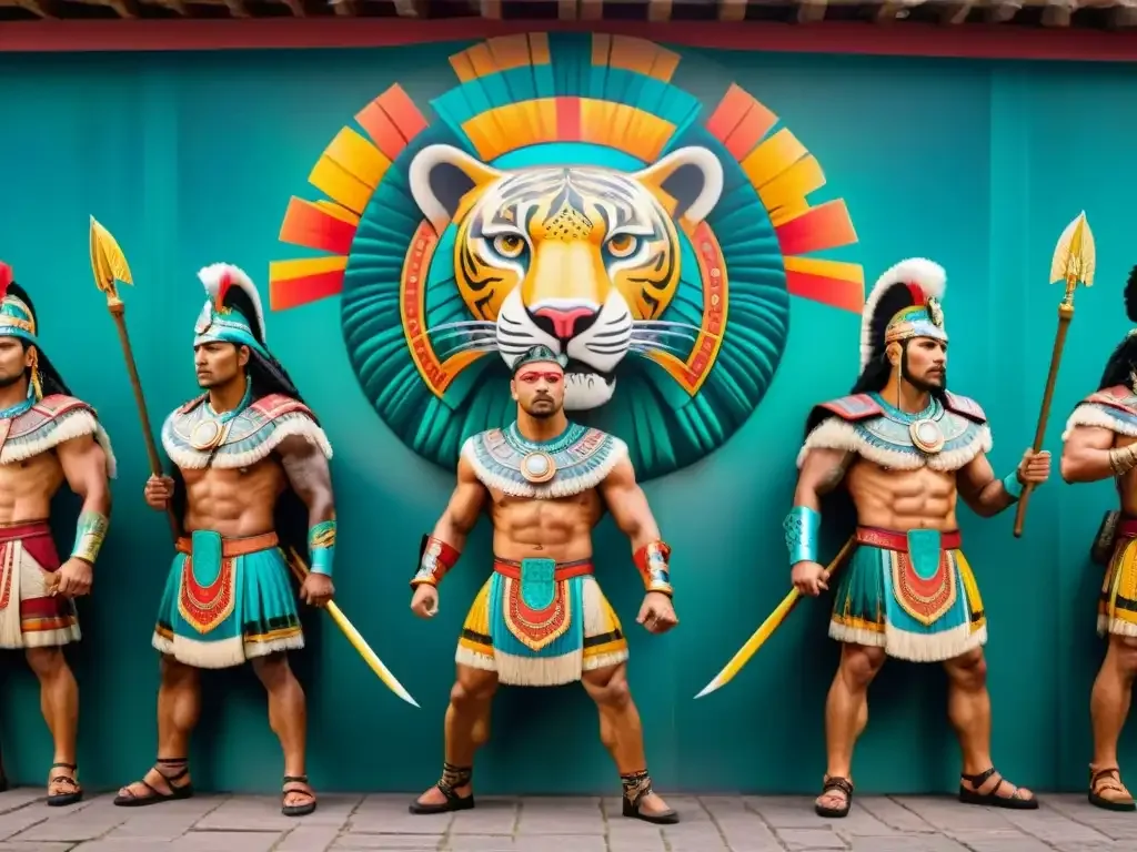 Relieve de guerreros águila y jaguar en Malinalco